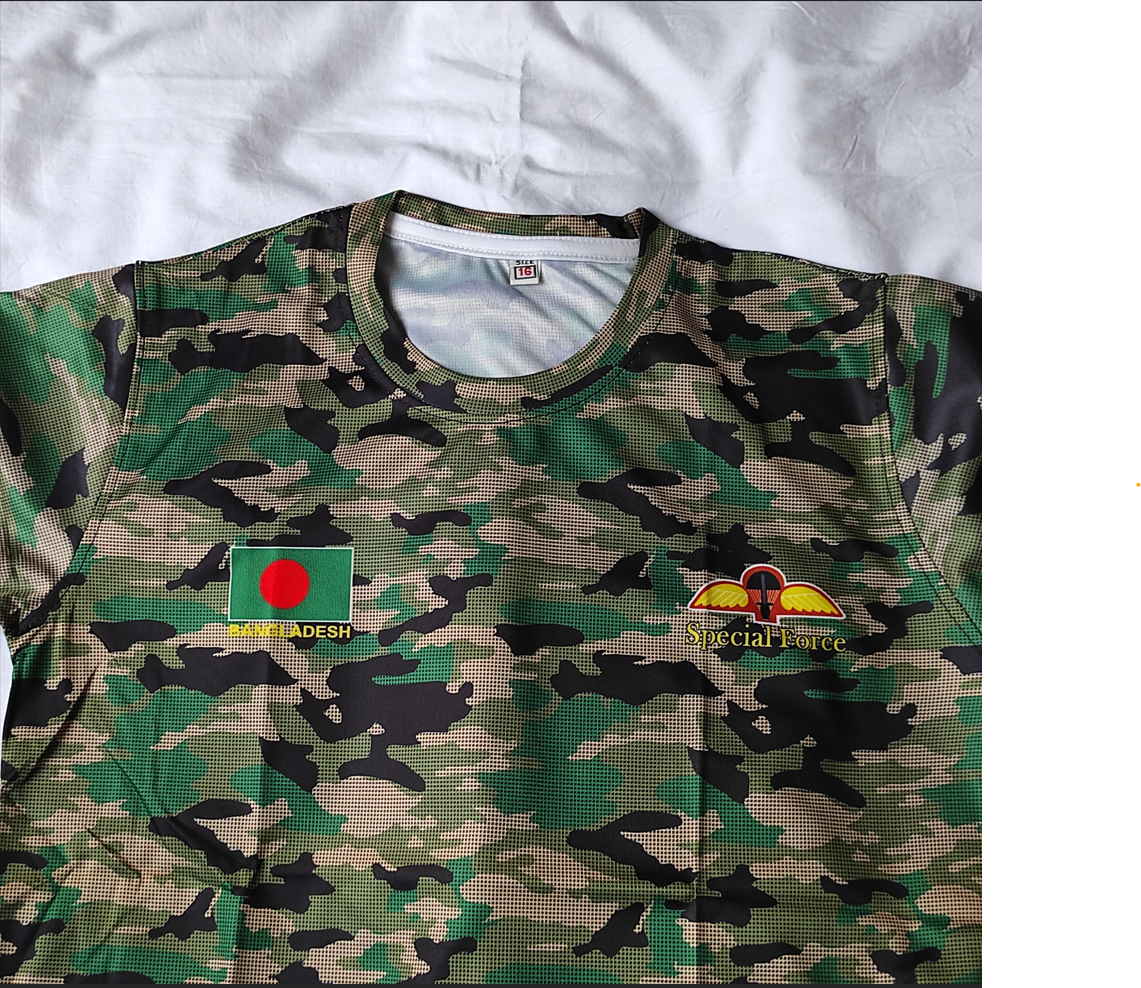 Picture of Camouflage Half-Sleeve Jersey T-Shirt – Breathable Comfort (Men & Kids)