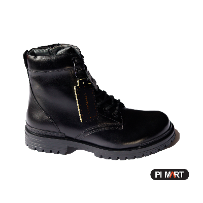 Picture of Men’s Leather Rider Boots with Side Zipper and Anti-Slip Rubber Sole