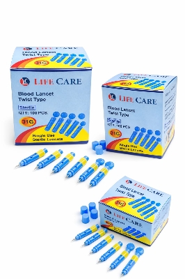 Picture of Life Care 31G Sterile Twist Blood Lancets Premium Single-Use Diabetic Testing Needles (100 PCS Pack)