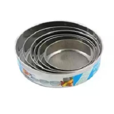 Picture of 6 Psc Set Durable Stainless Steel Round Flour/Rice Flour/Mesh Sifter - Silver -Silver