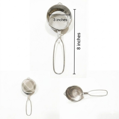 Picture of Strainer / Chakni  (multi purpose seive Use) 8 Inches -Silver