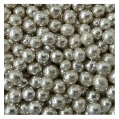 Picture of Silver color cake decoration sugar pearl 25 gm -Silver