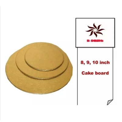 Picture of Cake Board 3 piece (8 inch, 9 inch, 10 inch) -Gold