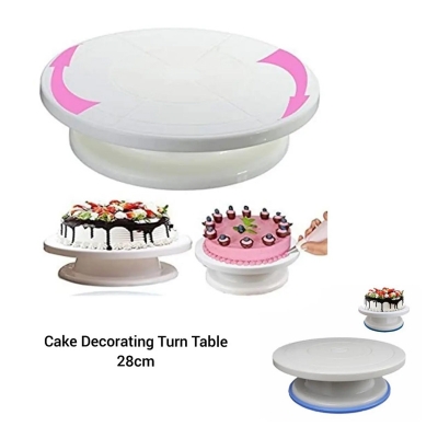 Picture of Cake Decorating Heavy Turn Table 28cm - White -White