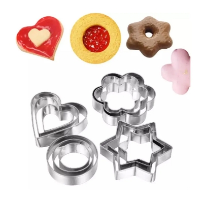 Picture of 12 পিস কুকি কাটার-রূপালী - kitchen accessories -Silver