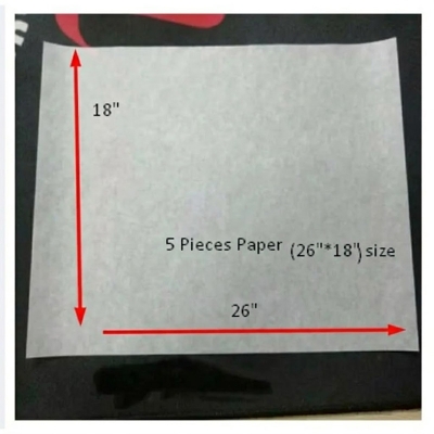 Picture of Oil Paper / Baking Paper for Cake Making Special Tools 26"* 18" size 5 pieces paper -White
