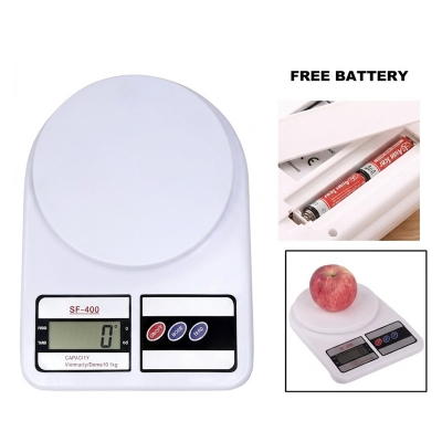 Picture of Digital Kitchen Scale - White + FREE BATTERY -White