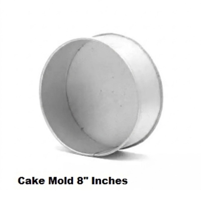 Picture of Aluminium Round Shape Cake Mold 8" inch -Silver
