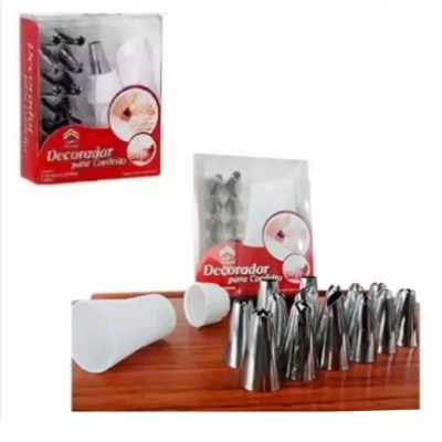 Picture of 12 pieces cake decorating Nozel set -Multicolor