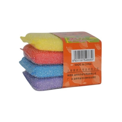 Picture of 4 Pices Dish Wash Scrubber - Multicolor -Multicolor