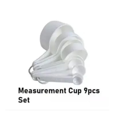 Picture of White Measurement Cup Set 9 Piece Set Kitchen Measuring Cups -White