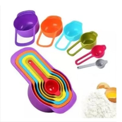 Picture of 6 Piece Measuring Cups and Spoons -Multicolor