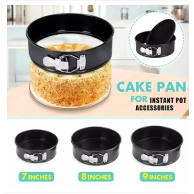 Picture of 7/8/9-inch Non-Stick Round Cake Pan Springform Loosen Base For Instant Pot - 7 inches -Silver