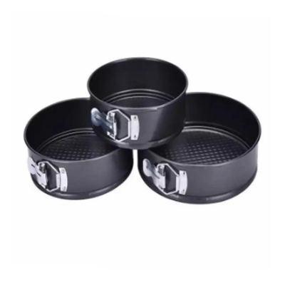 Picture of Nonstick Baking Cup Set 3 Pieces - Black -Black