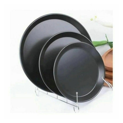 Picture of Nonstick Pizza Pan Set 3 Pieces - Black -Black