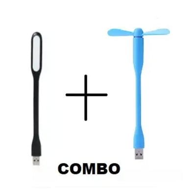 Picture of Pack of 2 - USB Fan & USB Light - Black -Black