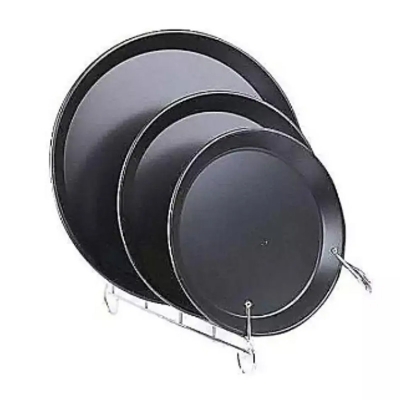 Picture of Unique 3 Pieces Pizza Pan Set - Black -Black