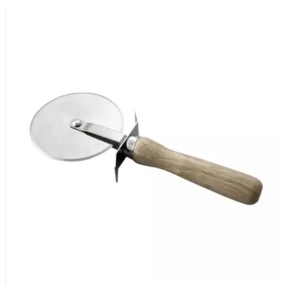 Picture of Pizza Cutter - Silver Wood - Cake Decoration Tools -Silver