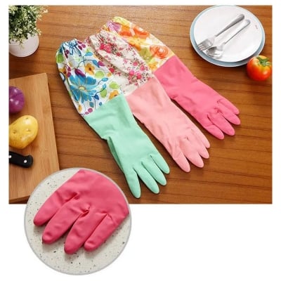 Picture of Half Hand Kitchen Gloves One Pair - -Multicolor