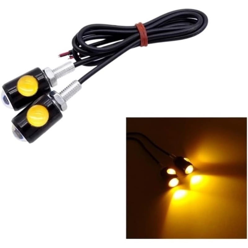 Picture of Front Rear Turn Signal Lights Led Indicators Amber Yellow Dc 12V Universal For Scooter Sports Motorcycle