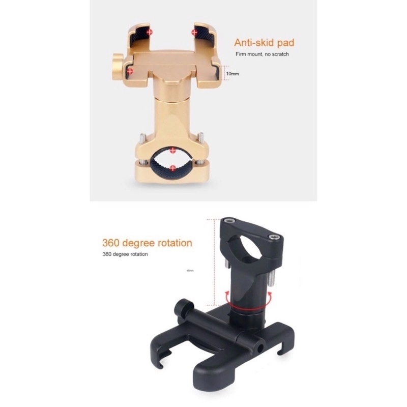 Picture of Aluminum Alloy Bike Mobile Phone Holder Stand - Black