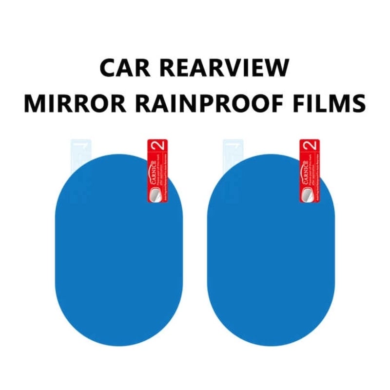 Picture of Anti Fog Car Sticker Motorcycle Mirror Window Clear Film Car Rearview Mirror Protective Film Waterproof 2 Pcs/Set