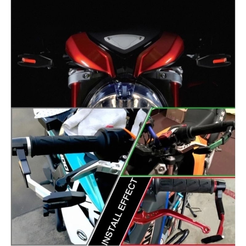Picture of Motorcycle Brake Clutch Lever Protector Protection Hand Guard Bule