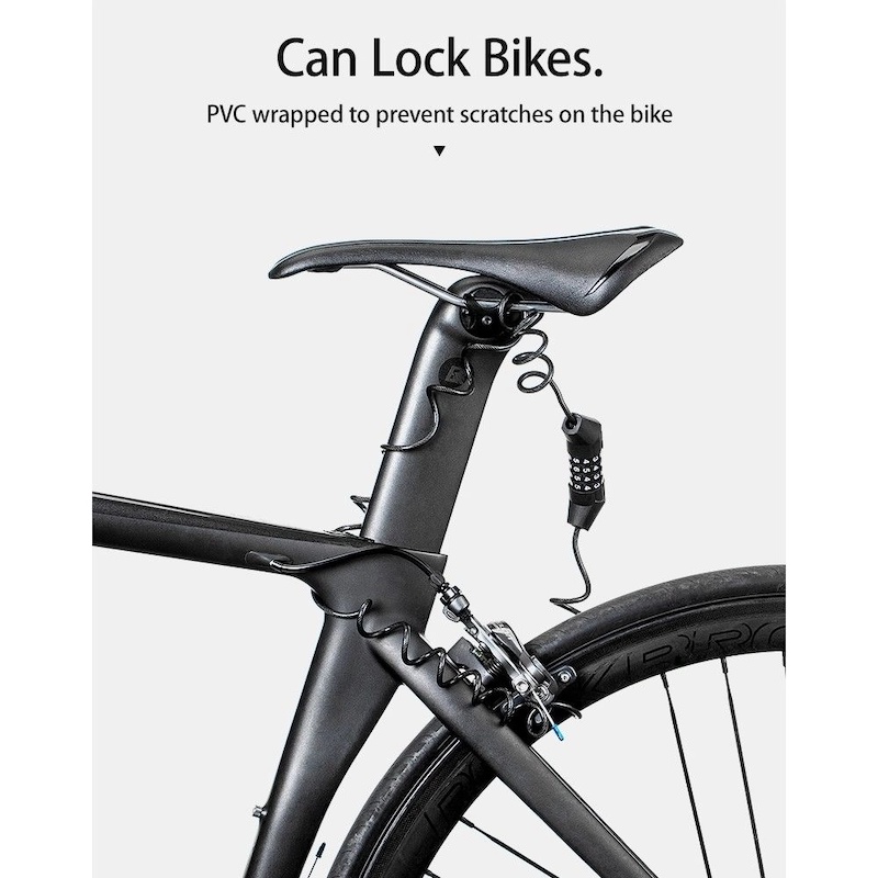 Picture of 4-Digit Set Password Safety Helmet Lock - Ensure The Safety Of Your Helmet With This Lock, Designed With A 4-Digit Password For Added Security - Black