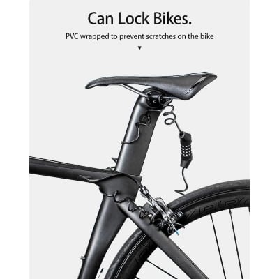 Picture of 4-Digit Set Password Safety Helmet Lock - Ensure The Safety Of Your Helmet With This Lock, Designed With A 4-Digit Password For Added Security - Black