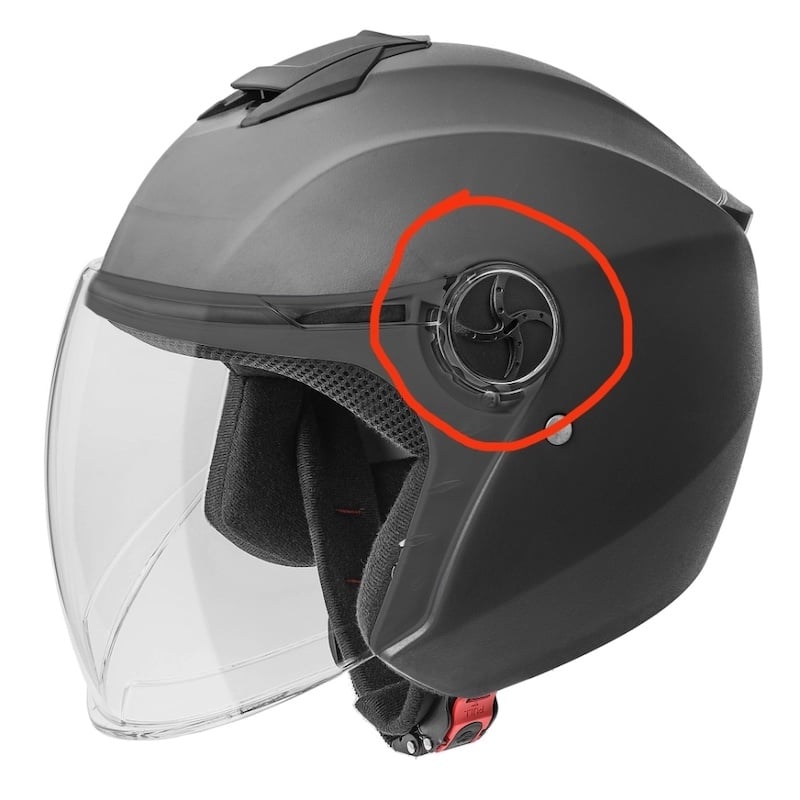 Picture of Gliders Half Face City Helmet Ar Visor Lock -  Black