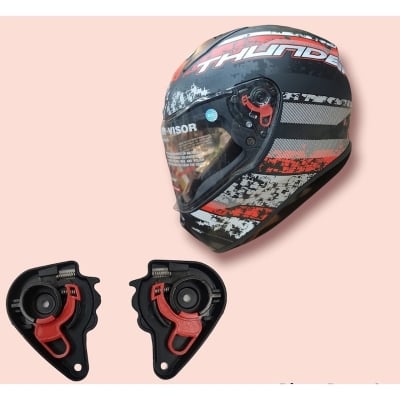 Picture of Studded Thunder Helmet Visor Lock -  Black