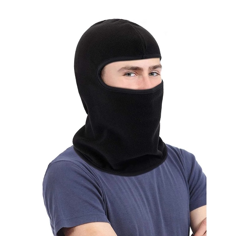 Picture of Winter Ski Mask Windproof Fleece Thermal Full Face Mask For Men Women - Black