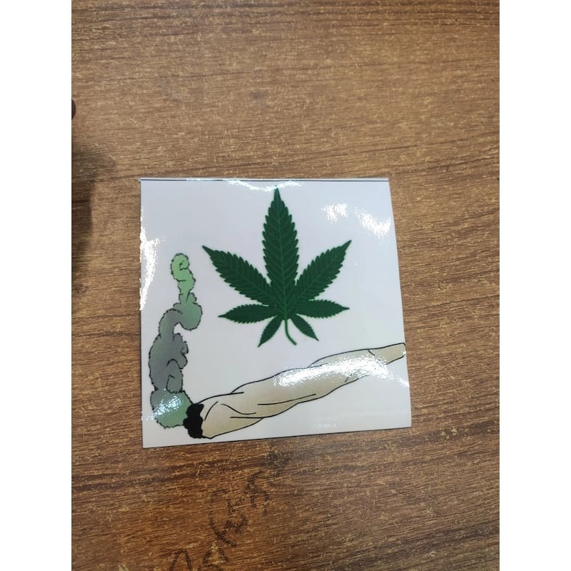 Picture of Marijuana, Green Cannabis Leave Stick - Green