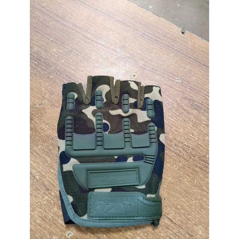 Picture of Half Finger Hands Gloves Army Camo - Army Green
