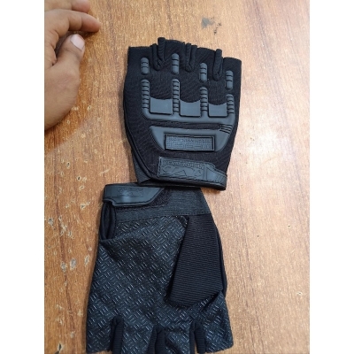 Picture of Half Finger Black Hand Gloves - Black