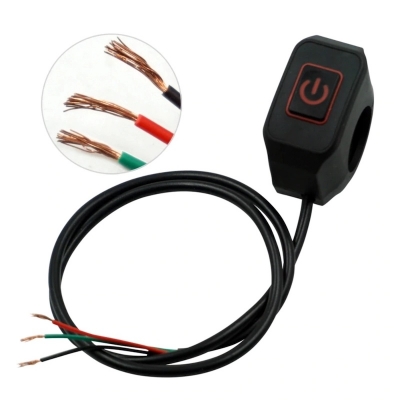 Picture of New On/Off Switch 7/8'' Motorcycle Handlebar Switch Momentary Button For Electric Star Kill Waterproof Control Switch Button With Led Light