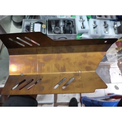 Picture of Silencer Metal Cover For Yamaha R15 V3 Blue/Golden