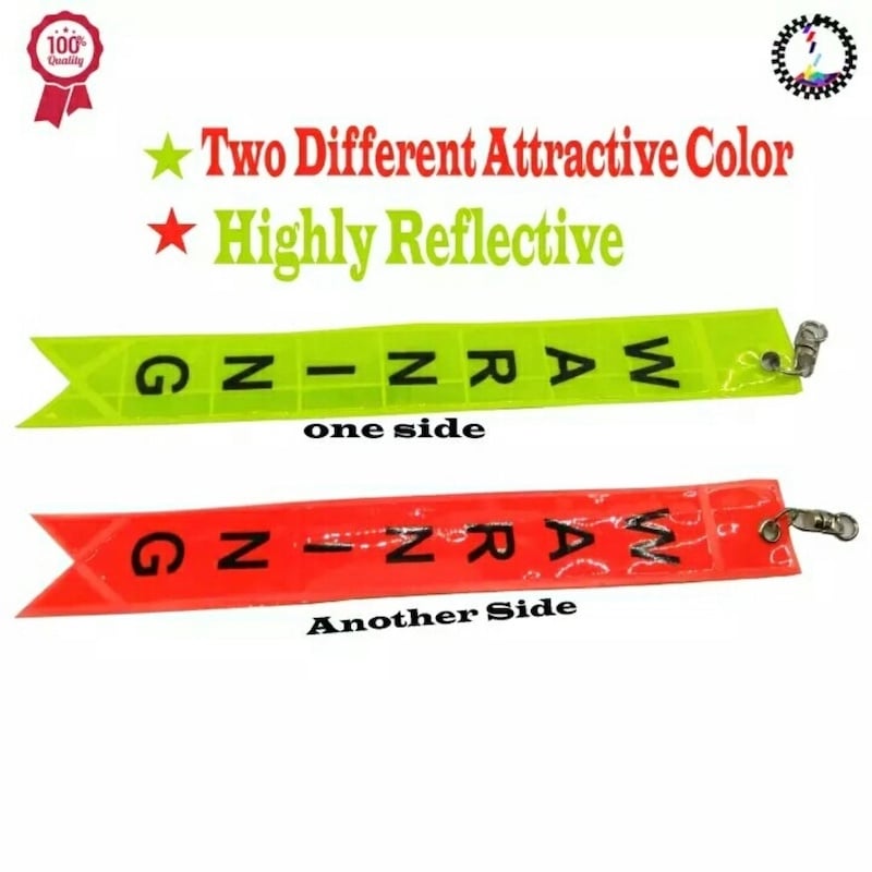 Picture of Warning Tag For Car & Bike Yellow And Red Warning Tag For Honda Bikers