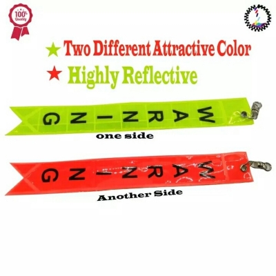 Picture of Warning Tag For Car & Bike Yellow And Red Warning Tag For Honda Bikers