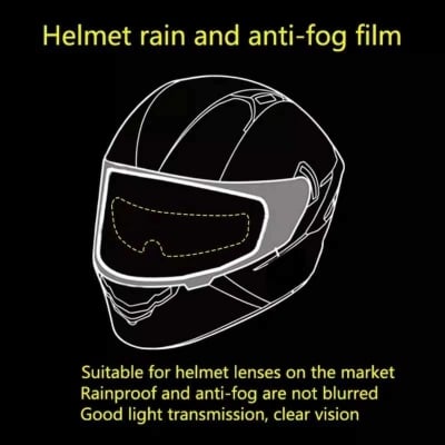 Picture of Universal Anti-Fog Helmet Clear Anti-Fog Patch Film Motorcycle Helmet Lens Fog Resistant Films For Thunder/Studds/Kyt/Axxis /Mt/ Any Helmets -  Transparent