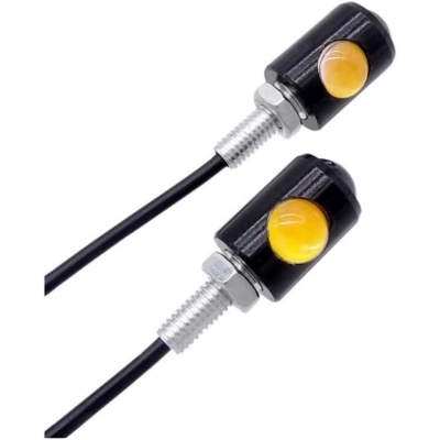 Picture of Front Rear Turn Signal Lights Led Indicators Amber Yellow Dc 12V Universal For Scooter Sports Motorcycle