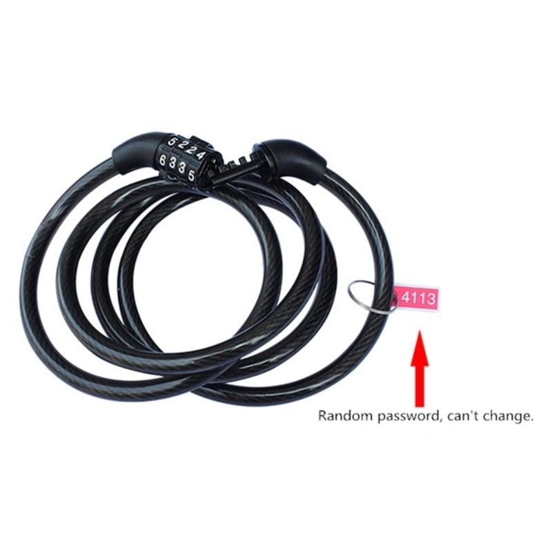 Picture of Helmet Lock - 4 Digit Combination Password Security China -  Black