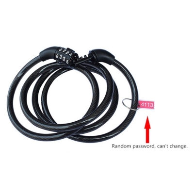Picture of Helmet Lock - 4 Digit Combination Password Security China -  Black