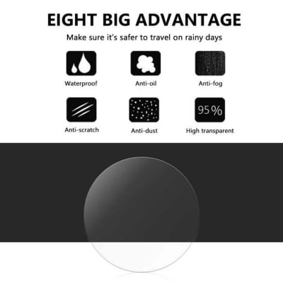 Picture of Anti Fog Car Sticker Motorcycle Mirror Window Clear Film Car Rearview Mirror Protective Film Waterproof 2 Pcs/Set