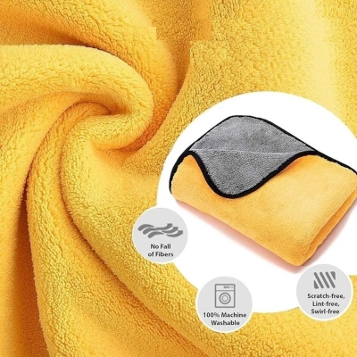 Picture of Microfiber Cleaning Towels, Sew Edge, Edgeless All Working Car And Bike Cleaning Towels - Blue