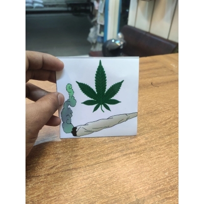 Picture of Marijuana, Green Cannabis Leave Stick - Green