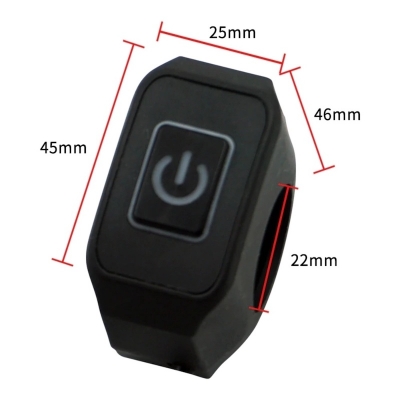 Picture of New On/Off Switch 7/8'' Motorcycle Handlebar Switch Momentary Button For Electric Star Kill Waterproof Control Switch Button With Led Light