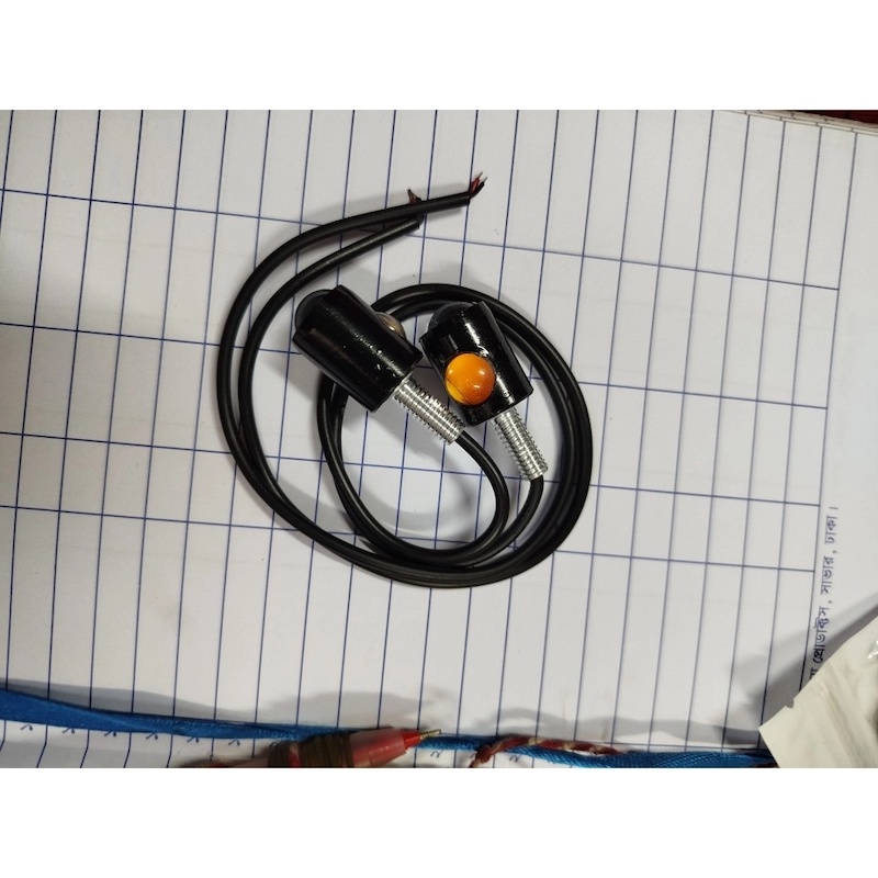 Picture of Front Rear Turn Signal Lights Led Indicators Amber Yellow Dc 12V Universal For Scooter Sports Motorcycle