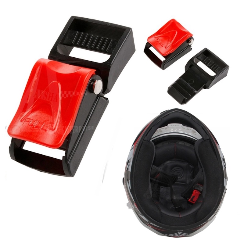 Picture of Helmet Lock Speed ​​Clip Buckle Chin Strap 2 Set Quick Release Buckle -  Black