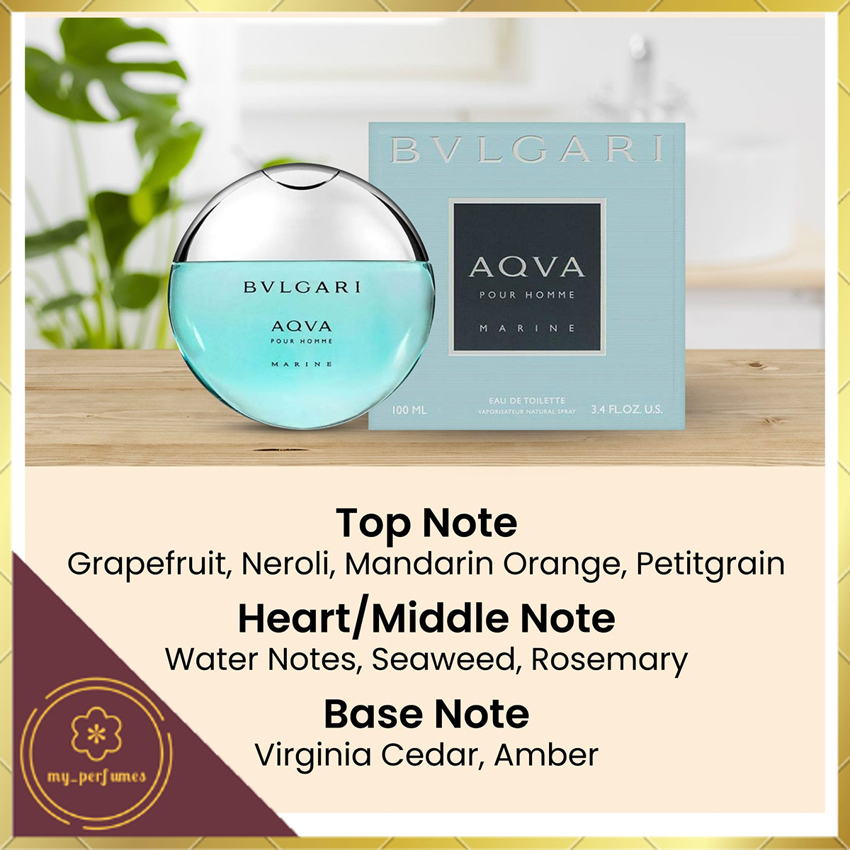 Picture of BVLGARI Aqua Marine EDT 100 ml for Men Aqua